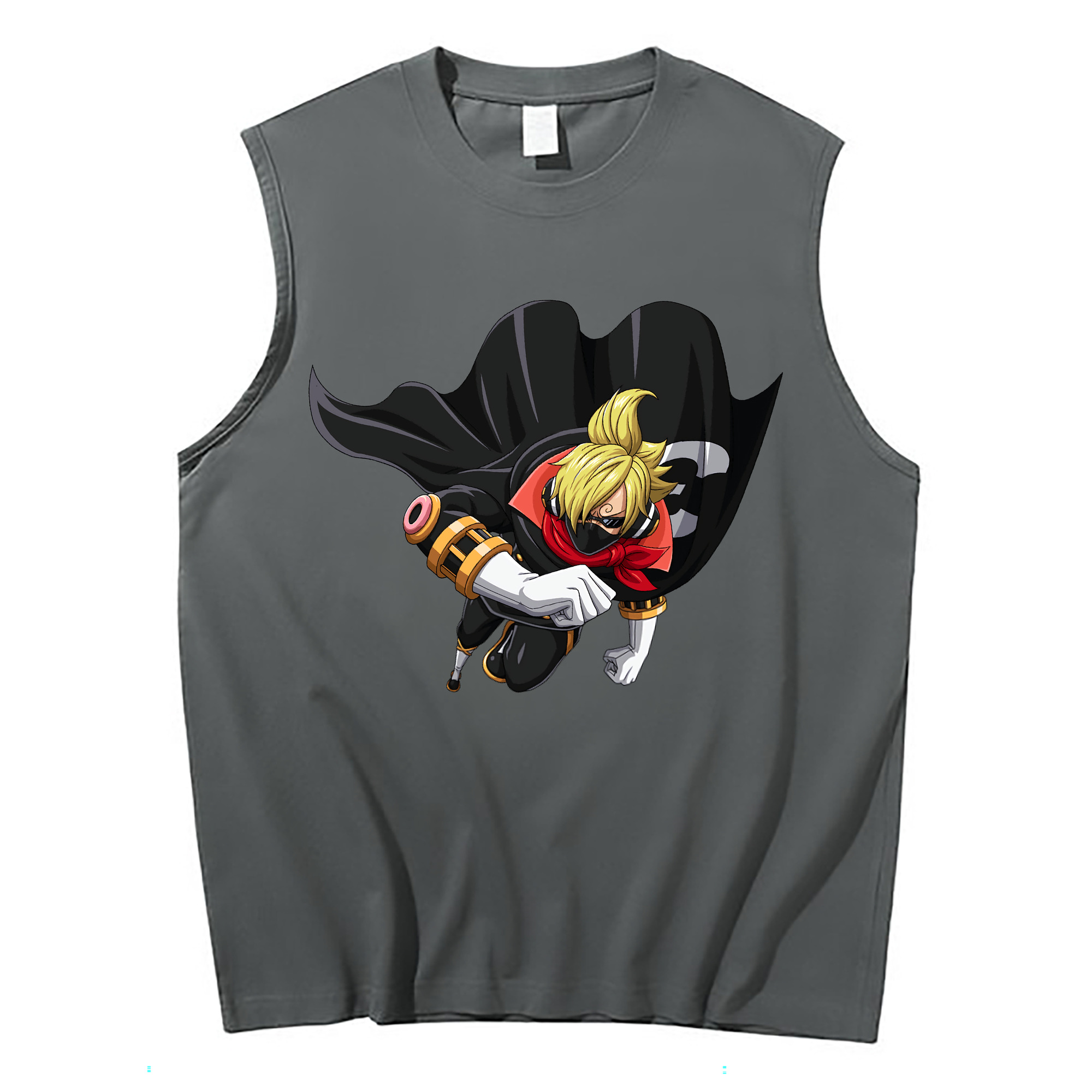 （画像用） ワンピース サンジ ONE PIECE Sanji コットン100％タンクトップ（フロントプリント）